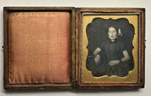 Load image into Gallery viewer, 1/6 Daguerreotype Woman Wearing Jewelry Mourning Bands Hair Decoration