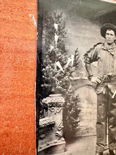 Load image into Gallery viewer, Antique Tintype Photo Double armed Cowboy African American Photographer Colorado