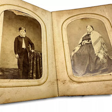 Load image into Gallery viewer, 1860s Photo Album w' Civil War Soldier Tax Stamps ID'd People CDVs