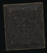 Load image into Gallery viewer, WOMAN w LONG CURLED RINGLETS IN HAIR GOLD JEWELRY TINTED 1/6 PLATE DAGUERREOTYPE