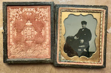 Load image into Gallery viewer, Young Man In Uniform Tool On Table? 1850s Ambrotype Photo Occupational Antique