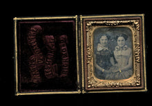 Load image into Gallery viewer, Daguerreotype Affectionate Twins Sisters / Women By Virginia Photographer Pratt