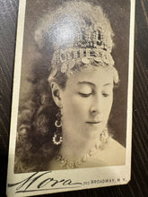 Load image into Gallery viewer, RARE MORA CDV OF ACTRESS AGNES BOOTH - SISTER-IN-LAW OF JOHN WILKES BOOTH 1870s