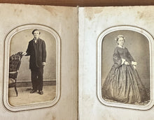 Load image into Gallery viewer, Newton New Jersey Family Album 48 CDV Tintype Photos Civil War Tax Stamps 1860s