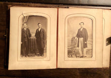 Load image into Gallery viewer, 1860s 1870s Photo Album Kansas Iowa Many ID’d Crum Family Cdv Tintype Genealogy