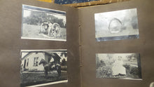 Load image into Gallery viewer, Circa 1910's Antique PHOTO ALBUM & PHOTOS Family, Children, Women, Animals