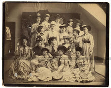 Load image into Gallery viewer, Lovely 10x8 Cabinet Card Victorian Women Girls Banjo & Tennis Rackets 1890