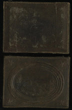 Load image into Gallery viewer, 1/4 Daguerreotype Man Wearing Mourning Hat ~ Rare Traveling Photographer HELIA