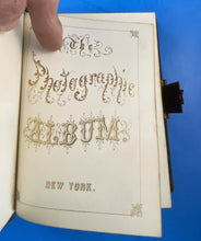 Load image into Gallery viewer, Two Empty 1860s Leather Photo Albums for CDVs & Tintypes