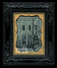 Load image into Gallery viewer, RESERVED 1/4 Daguerreotype Outdoor Street / Storefront Scene in Iowa 1850s