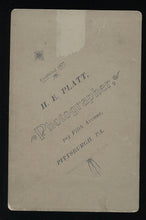 Load image into Gallery viewer, Beautiful Victorian Girl Tinted Dress Painted Background 1890s Photo Folk Art