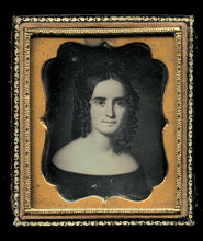 Load image into Gallery viewer, 1850s Daguerreotype 1820s Painting Pretty Woman Long Curls in Hair