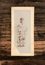 Load image into Gallery viewer, Advertising Girl Cabinet Photo / Fruit & Seeds Pinned to Dress / Banner Lady Int