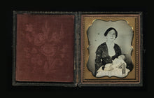 Load image into Gallery viewer, Amazing Post Mortem Daguerreotype Emotional Crying Mother Wearing Mourning Bands