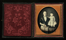 Load image into Gallery viewer, Sealed Daguerreotype Pretty Young Woman & Cute Doll-Like Little Girl / Boston