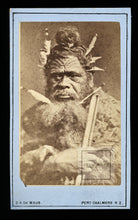 Load image into Gallery viewer, RARE Antique 1800s Photo Maori Chief New Zealand Photographer De Maus / Tattoos