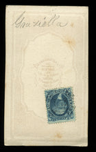 Load image into Gallery viewer, 1860s French Actress Nathalie Dumas Red Roses in Hair Civil War Tax Stamp Tinted