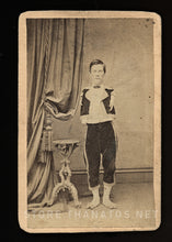 Load image into Gallery viewer, Rare Armless Sideshow Freak Performer - Circa 1870 CDV Photo