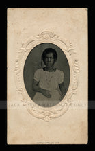 Load image into Gallery viewer, Slave Era 1860s Tintype Photo - Little African American Girl / Black Americana