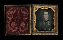 Load image into Gallery viewer, 1850s Sealed Daguerreotype Handsome Man - Miner, Fireman or Sailor? Photo 1800s
