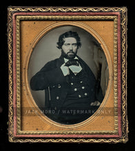Load image into Gallery viewer, Sea Captain or Navy ? Handsome Bearded Man 1/6 Daguerreotype Poss Portland Maine