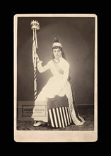 Load image into Gallery viewer, Antique Photo Id'd Lady Liberty W Flag Dress Shield Banner / Salt Lake City Utah