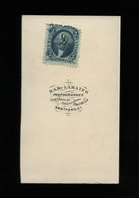 Load image into Gallery viewer, 1860s Victorian Era Fashion Hartford CT Woman Showing Dress Civil War Tax Stamp