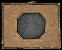 Load image into Gallery viewer, Early 1840s Daguerreotype Photo of a Family, Rare Embossed Design Mat