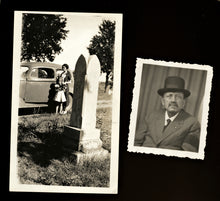 Load image into Gallery viewer, Snapshots - Woman & Daughter at Graveyard Cemetery & Man Wearing Mourning Band