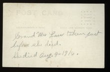 Load image into Gallery viewer, Dying Woman, Identified, 1916 Real Photo Postcard, Minnesota
