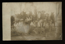 Load image into Gallery viewer, antique 1910s real photo postcard - group of cowboys holding guns, lasso