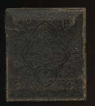 Load image into Gallery viewer, 1860s Sad Teen Girl Mourning Dress Painted Gold Jewelry Virginia Mississippi