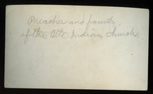 Load image into Gallery viewer, Southern Ute Indian Tribe Preacher & Family Antique 1910s Photo Durango Colorado