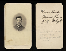 Load image into Gallery viewer, ID'd 18 Year Old Civil War Soldier WW Jones 88th Ohio Infantry Camp Chase Signed