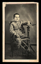 Load image into Gallery viewer, Rare CDV Double Amputee - Civil War Drummer Boy Wounded in Action?
