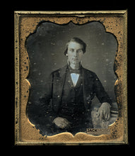Load image into Gallery viewer, 1/6 Daguerreotype Handsome Young Lawyer Wearing Gold Ring - Original Seals