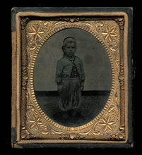 Load image into Gallery viewer, Great Tintype Little Boy Dressed As Civil War Zouave Soldier 1860s, Tinted