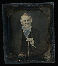 Load image into Gallery viewer, 1840s Daguerreotype Old Man Born in 1700s, Holding Cane - Mathew Brady Case