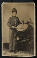 Load image into Gallery viewer, Civil War Drummer Boy Soldier Enlisted at 11 + POW Signed & ID'd CdV Photo Rare