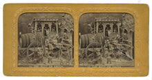 Load image into Gallery viewer, Antique Tissue Stereoview Photo ~ A Night In Hell
