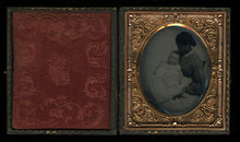 Load image into Gallery viewer, Rare Slavery Era African American Nanny Holding Baby 1/6 Ambrotype
