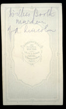 Load image into Gallery viewer, Fine Example! John Wilkes Booth Top Coat Pose by Fredricks 1860s CDV Photo Rare