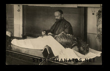 Load image into Gallery viewer, Macabre Vintage Dissection / Anatomy Photo with Cadaver Skeleton Brain Model