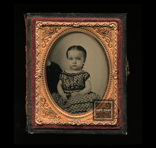 Load image into Gallery viewer, SUPER CUTE Doll Like Little Girl / Antique 1850s Ambrotype / Mother Hidden