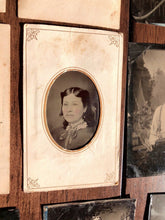 Load image into Gallery viewer, Lot Of 17 Antique 1860s - 1870s Tintype Photos Including Widow and/or Mourning