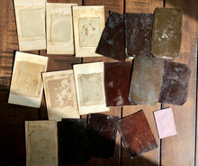 Load image into Gallery viewer, Lot Of 17 Antique 1860s - 1870s Tintype Photos Including Widow and/or Mourning