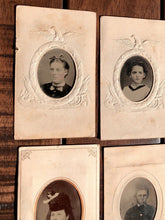 Load image into Gallery viewer, Lot Of 17 Antique 1860s - 1870s Tintype Photos Including Widow and/or Mourning
