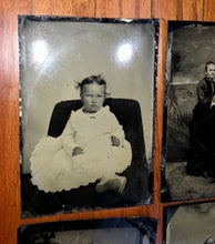Load image into Gallery viewer, Big Lot 12 Larger Tintypes Half Plate Some ID'd / Names - Antique 1800s Photos