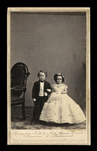Load image into Gallery viewer, Groomsman & Bridesmaid, Tom Thumb Wedding, 1860s CDV Photo by Brady