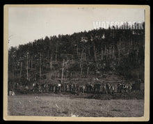 Load image into Gallery viewer, 8x10 Railroad Workers Hill City South Dakota 1800s Photo Rare Occupational Train